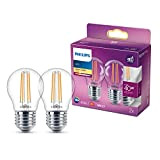 Philips lampadina LED Sfera Filamento, Equivalente a 40W, Attacco E27, Luce Bianca Calda, non Dimmerabile