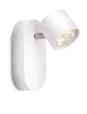 Philips Lighting Faretti Star, 2 Punti Luce Orientabili, LED integrato, 5W, Base Tonda, Bianco