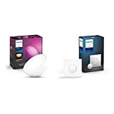 Philips Lighting Hue Go White and Color Ambiance, Lampada Portatile Connessa, Zigbee + Bluetooth, Bianco + Hue Smart Button, Telecomando ...