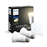 Philips Lighting Hue White Starter Kit con 2 Lampadine Attacco E27, con Bluetooth, Luce Bianca Calda Dimmerabile + 1 Bridge ...