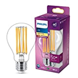 Philips Lighting Lampadina Led A Filamento, Equivalente A 150W, Attacco E27, Luce Bianca Calda, 2700K, Non Dimmerabile, ‎‎Bianca Calda, 7.5 ...