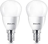 Philips Lighting Lampadine LED Sfera, Attacco E14, 5.5 W Equivalenti a 40 W, 2700 K, Luce Bianca Calda, 2 Pezzi, ...