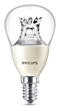 Philips Lighting LEDSF40CLDIM Lampadina LED Warmglow P48 E14 WW CL 1BC/4, 6 W, Bianco, 1 Unità (Confezione da 1)
