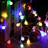 PhilzOps 10M 100 LED Natale Catena Luminosa Esterni Colorato Luci Stringa 8 Modalità Impermeabile Lampadina per Natale Interno Camera da ...