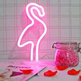 Pink Flamingo della luce al neon della lampada Flamingo segni al neon Night Lights LED Neon Decor Lampade batteria/USB Operated ...