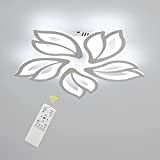 Plafoniera LED Dimmerabile, Lampada da Soffitto Moderna Elegante Design a Forma di Fiore, 45W Lampadario LED Soffitto a 5 teste ...