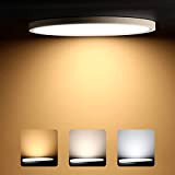 Plafoniera LED, Lampada da Soffitto 36W Bianco 2800-5000K Moderna Regolabile Tonda Pannello LED Luce Plafoniere per Bagno, Cucina, Soggiorno, Camera, ...