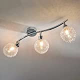Plafoniera LED 'Ticino' (Moderno) colore Argento, in Metallo ad es. Corridoio (3 luci, G9, lampadina inclusa) di Lindby | lampada ...