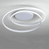 Plafoniera moderna a spirale creativa a LED Ring ristorante luce Luce bianca 6000K Lampada da soggiorno rotonda Lampadario in ferro ...