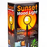 PMS - Luce dell'umore del tramonto, proiettore, luce notturna, lampada di proiezione, lampadina acrilica del LED 5W, altezza regolabile: 24-33cm