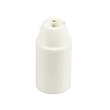 Portalampada in Plastica - Attacco E14 - Camicia Liscia. Confezione 6 Pezzi. Colori: Bianco e Nero (Bianco)