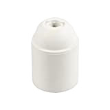 Portalampada in Plastica - Attacco E27 - Camicia Liscia. Confezione 6 Pezzi; Colore Bianco