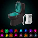Powerole Luce Notturna WC LED Lampada con sensore di movimento PIR attivato, luce notturna a LED, 16 colori che cambiano ...