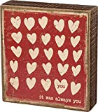 Primitives by Kathy It Was Always You Targa Decorativa Rustica, Rosso, 6" x 6.5"