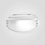 Prisma lampada plafoniera 5706 chip ovale 25 grill PL.21W E27 da parete per esterni bianca