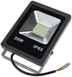 Proiettore LED slim 20 W esterno IP65 SMD5630 alloggiamento nero