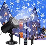 Proiettore Natale Esterno, Proiettore Luci Natale per Esterno Interno, Proiettore Luci Fiocco Di Neve Impermeabile IP65 Luci di Natale Interno ...