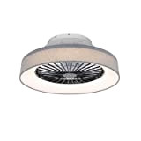 QAZQA emily - LED Ventilatori da soffitto Moderno - 1 luce - Ø 47 cm - Grigio - Moderno - ...