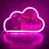 QiaoFei Carino Neon Light, Luce LED a Forma di Cloud Sign Decor Light, Marquee Signs/Decorazione da Parete per Natale, Feste ...