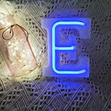 QiaoFei Illumina lettere con lettere e lettere al neon, decorazione da parete, decorazione da tavola, per casa, bar, Natale, compleanno, ...