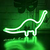 QiaoFei Insegna al Neon di Dinosauro, Batteria o USB, Insegna da Parete per Regalo per Bambini, Camera da Letto per ...