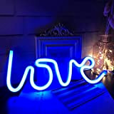 QiaoFei - Insegne Love al neon, luci a LED, decorazione da parete per matrimoni, feste di bambini, soggiorno, casa, bar, ...
