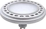 Qpar111 - Lampadina a LED dimmerabile, 12 W, GU10, 3000 K, luce bianca calda, 230 V, 900 lm, colore argento, ...