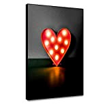 quadri paesaggi Decor Lampada a forma di cuore rossa Romantic Love Led Light Light Picture Decor Room Boudoir Hotel Cafe ...