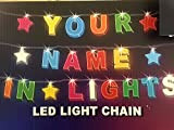 Qualsiasi nome in luci LED personalizzato catena luminosa con qualsiasi nome disponibile fino a 8 lettere o caratteri ottiene il ...