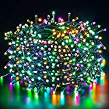 Quntis Luci Natale Esterno 50m 500 LED, IP44 Impermeabile Catena Luminosa Colorata con Timer e 8 Modalità Natale decorazioni per ...