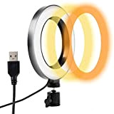 QZH Anello Luminoso LED Anello Luminoso Anello Luminoso USB Rotante a 360 Gradi, con 3 modalità di Illuminazione Anello Luminoso