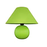 RABALUX 4907 Ariel - Lampada da tavolo in ceramica, 40 Watt, E14, verde, 20 x 20 x 19 cm