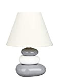 RABALUX 4948 Salem, lampada da tavolo moderno bianco, grigio, ceramica;tessile