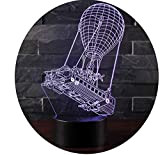 Ray-Velocity 3D Lampada da Tavolo Luce Notturna 7 Colori Cambiamento Pulsante Touch LED Illuminazione Decorativa lampada da tavolo per Compleanno ...