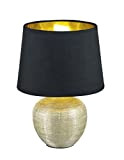 Reality Leuchten r50621079 Luxor, lampada da tavolo, Ceramica, E14, Oro, 18 x 18 x 26 cm
