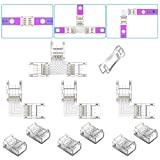 REDTRON Kit di connettori per strisce LED a 4 pin, 10mm Connettore per conni di luce LED, 6x connettori senza ...