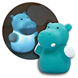 Reer Lumilu Mini Zoo Hippo, luce notturna a forma di ippopotamo, ottima idea regalo per battesimo, compleanno per ragazzi e ...