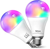 Refoss Lampadina WiFi Intelligente LED Dimmerabile Multicolore E27 9W Smart Light RGBCW Compatibile con Homekit, SmartThings, Amazon Alexa, Google Home, ...