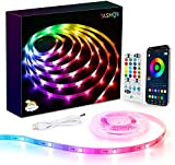 Retroilluminazione LED TV 2M Dream Color, Tasmor USB Striscia LED RGB+IC con App Controllato, 213 Modalità e 16 Milioni, LED ...