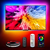 Retroilluminazione TV, 3.8m Striscia LED TV RGB con Telecomando e APP Controllo, 16 Colori e 21 Modalità, Funzione di Temporizzazione, ...