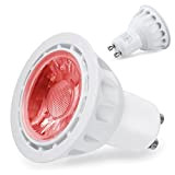REYLAX LED Lampadine Rosso GU10, Lampadina LED 6W, Lampadina Spot Rosso, per Plafoniera da Incasso, Lampada a Parete, Illuminazione del ...