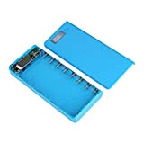 Rosilesi Alimentazione a Batteria -8x18650 Batteria Power Bank Shell Case Box Doppie Porte USB Display LCD 4 Colori Disponibili(Blu)