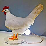 Ruilonghai Resin Rooster Table Lamp，Taxidermy Chicken Egg Lamp，Chicken Lamp with Egg Light Bulb 3D Cute Kids Night Light for Bedroom ...