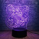 RZXYL Illusione Ottica 3D Led Lampada di Illuminazione Sirena 16 colori Lampeggiante USB Powered Touch Switch Luci notturne per Bambini ...
