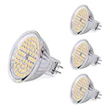 SanGlory 4 x Lampadine LED MR16 12V, GU5.3 LED Faretti 5W Equivalenti a 50W 380 Lumen, Luce Calda 3000K, 60 ...