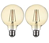 SD LUX Lampadine LED dimmerabili E27, 8W, lampadine a LED a filamento vintage, G95, ambra, senza sfarfallio, lampadine a LED ...