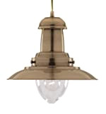 Searchlight Electric 4301AB - Lampada da soffitto, stile nautico, in ottone antico