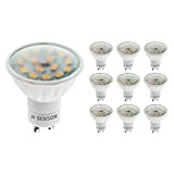 SEBSON® 10 x GU10 5W Lampadina LED (pari a 35W), 380 lumen, bianco caldo, LED SMD, angolo di diffusione di ...