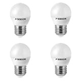 SEBSON 4x LED E27 Lampadina 6W Luce Calda 3000K, Sostituito 35W, 400lm, Ra97, 230V LED Lampada Senza Sfarfallio, E27 Goccia ...