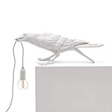 Seletti Bird Lamp Playing lampada da tavolo corvo bianco